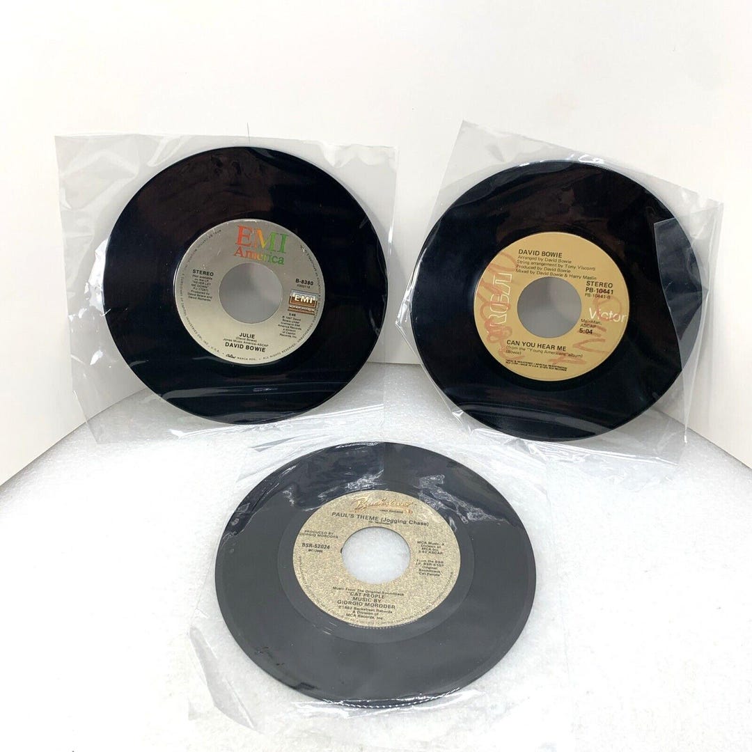Lot of 3 David Bowie 7" LP Vinyl Records, Julie Day in Day Out Cat ...