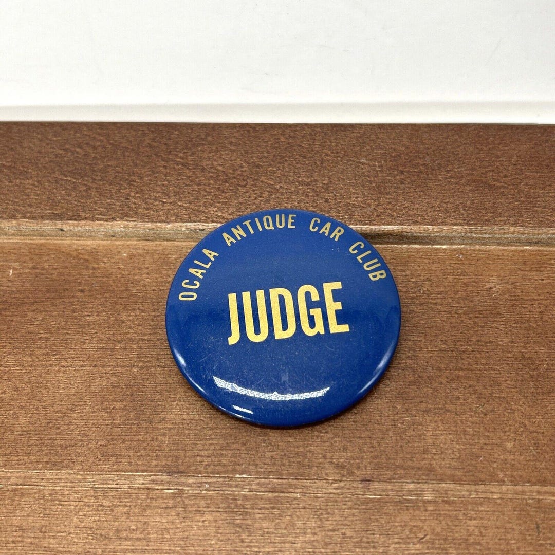 Ocala Antique Car Club JUDGE Pin Button - Etsy