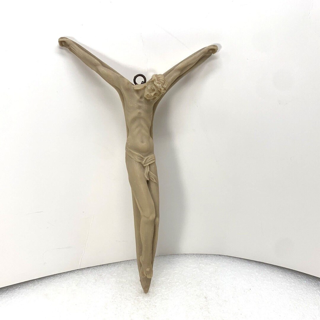 Crucifix Jesus Cross 10" Wall Hanging Hand-carved Resin Religious ...