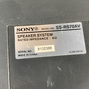 Sony SS-RS70AV 2-Way Bookshelf Speaker Single Unit 6 Ohm Bild 7