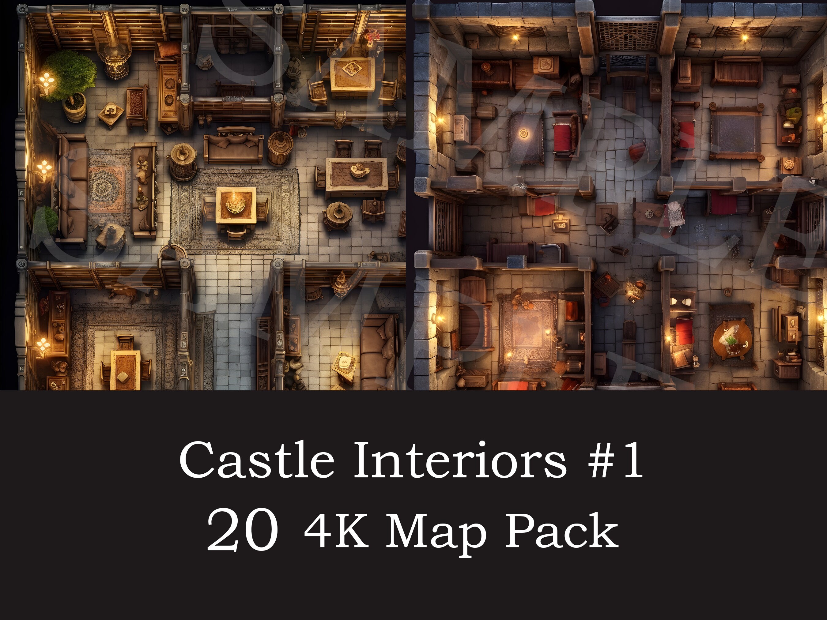 White Citadel City map Pack - 5 Maps! – Dollar BattleMaps