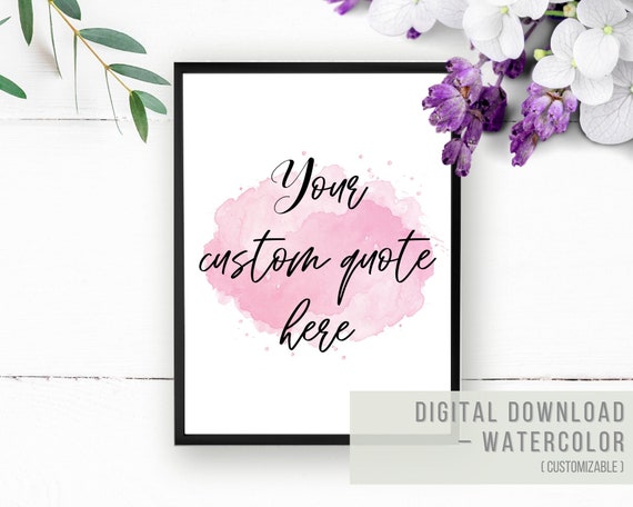 Custom Quote Printable Wall Art. Aesthetic Home Decor. Custom | Etsy