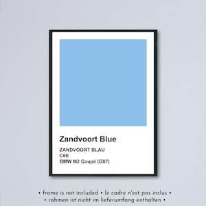 Colori della BMW M2 G87 ispirati all'illustrazione Pantone stampata su carta bianca opaca - tutte le vernici esterne disponibili | coupé