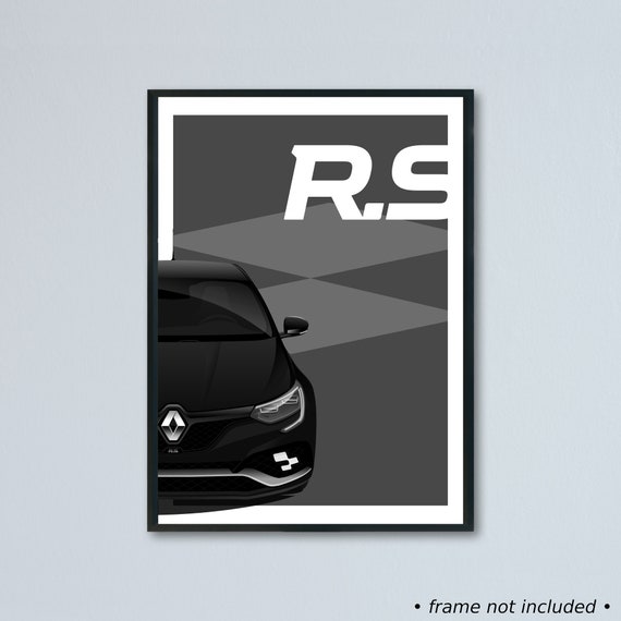 Schlüsselanhänger Renault Sport - Rs - Clio - Megane - Weiß Und Schwarz