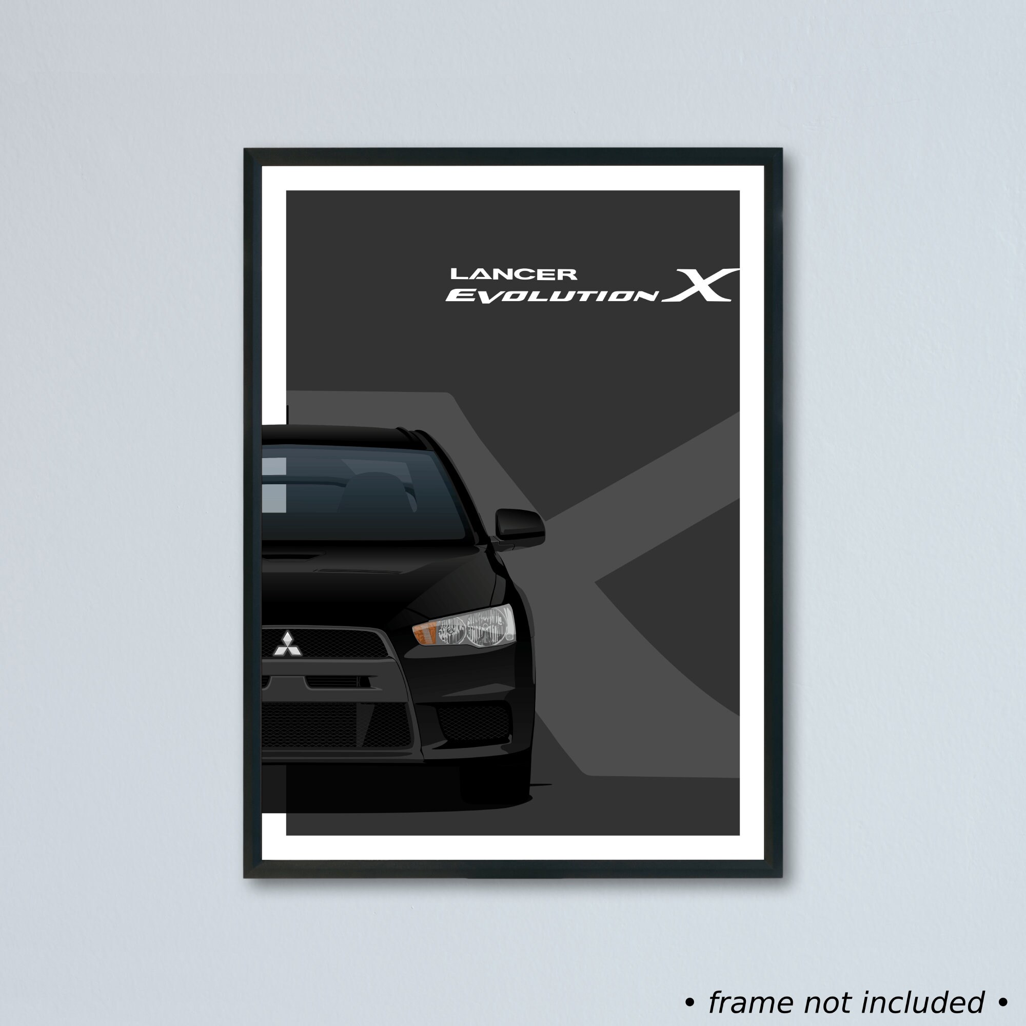 Mitsubishi Lancer Evolution X Illustration Printed on Matte
