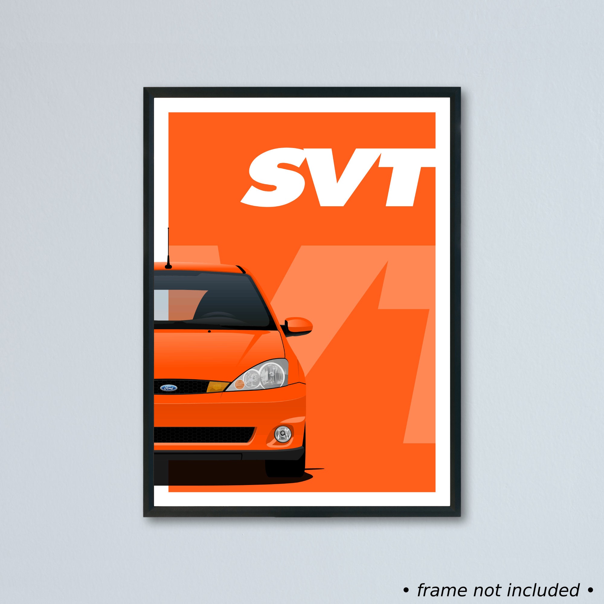Ford SVT Focus Art Car Illustration Printed on Matte White Paper