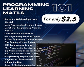 Computer Programming Learning Materials for Beginners TAKE ALL for 2.5 usd ONLY!