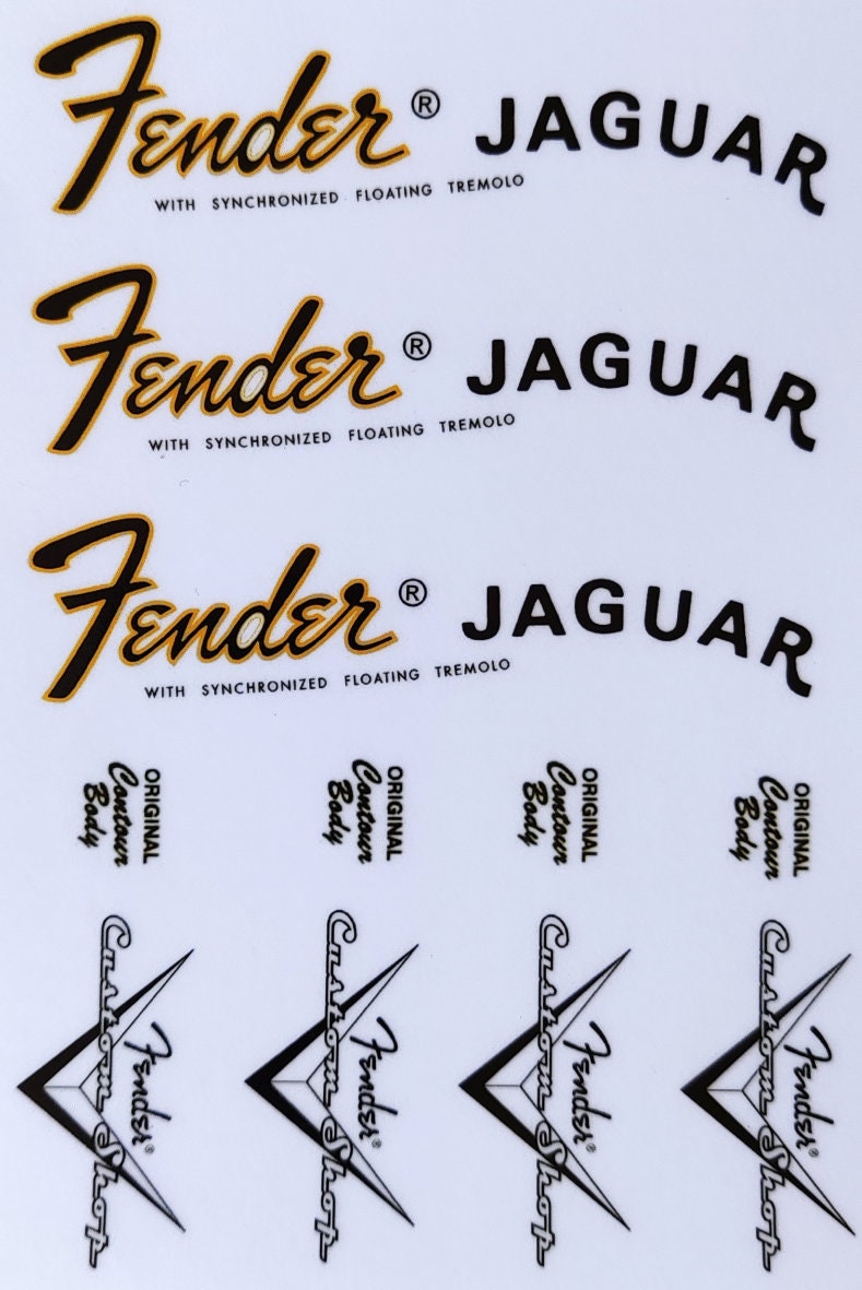 27 Fender Jaguar Headstock Logo STICKER BiY Etsy