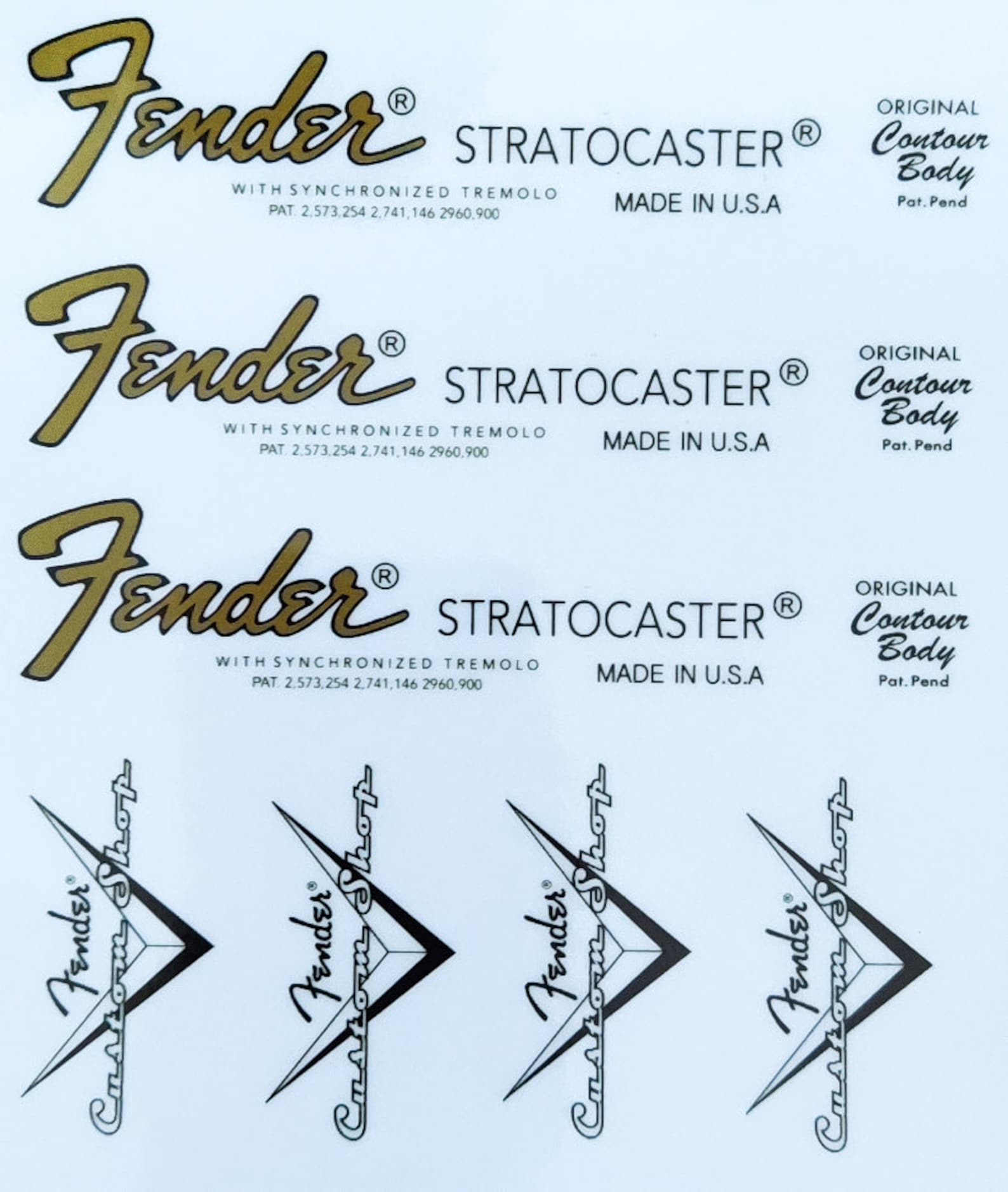 36 Fender Stratocaster Headstock Logo STICKER YL usa Etsy