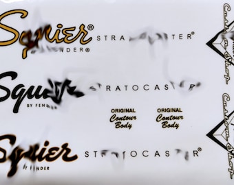 4 - Squi@r Stratoc@ster 3x multi headstock STICKER