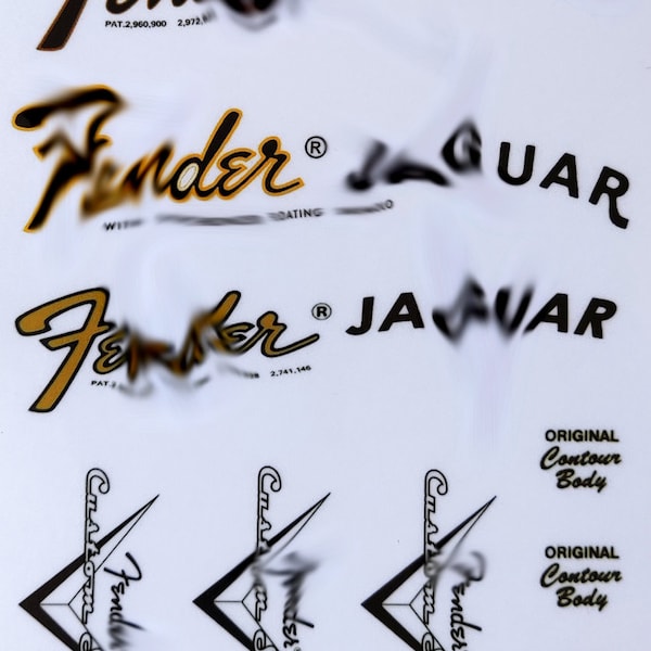 Fender Jaguar Logo Etsy New Zealand