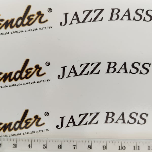 110 - Fend@r J@zz Bass headstock STICKER wave