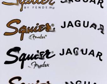 Logo Distintivo Squire By Fender Per Amplificatore O Custodia, Alluminio Oro E Marrone