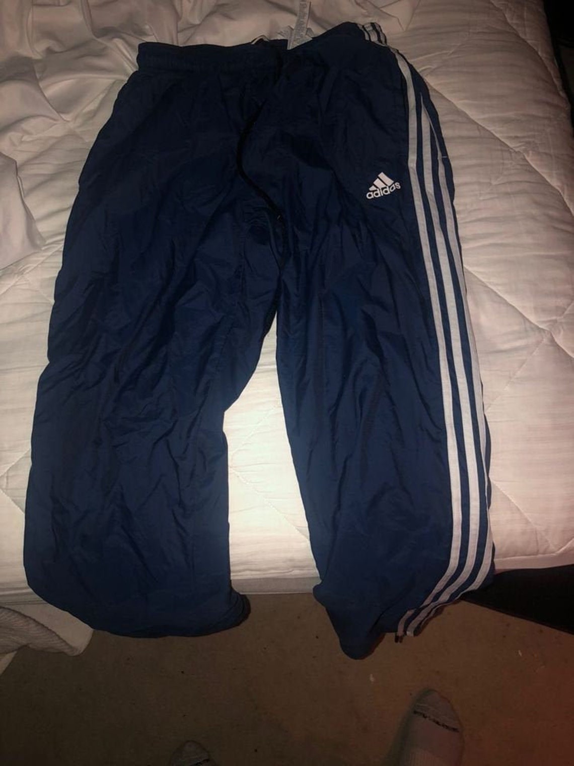 Adidas Sweatpants Men Medium Navy Blue Etsy