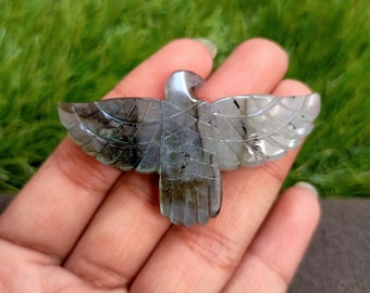 Natural Carving Eagle Stone, Gemstone Eagle Carving, Loose Bird Charm, Hand Carving Bird, Animal Crystal Pendant,For Gift, Jewelry Making