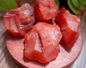 Natural Raw Carnelian - Rough Gemstone - Chunks - Specimen Crystal - Healing Crystal - Crystal Store  25 - 30 mm