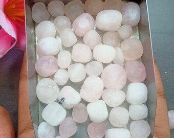 5 Pc Raw Rose Quartz Crystal Stones - Natural Pink Rough Gemstone - Heart Chakra Crystal for Healing - Mini Raw Rose Quartz 6-10mm