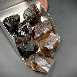 Natural Smoky Quartz Raw, Brown Rough Gemstone, loose Chunk Rocks, Grounding Rough, Genuine Specimen, Jewelry Making Craft, Healing Crystal