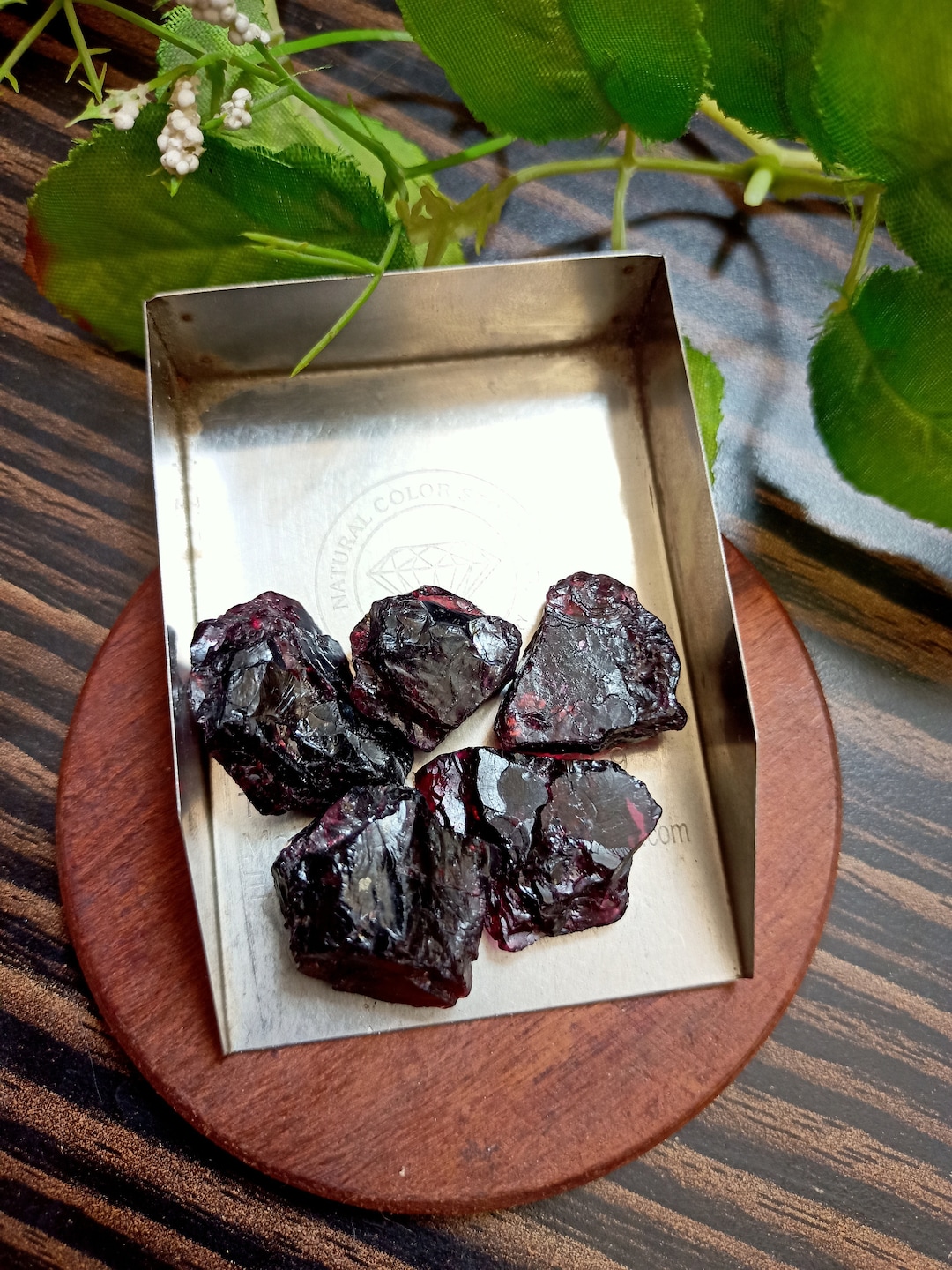 Orecchini A Perno In Argento 925 Con Granato Rosso Naturale A Forma Di Fiore, Rodiati, Ipoallergenici, Grandezza Media