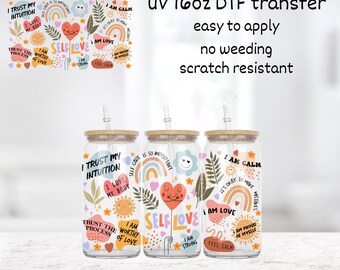 Selbstliebe || UV DTF || 16 Unzen || Tasse wickeln