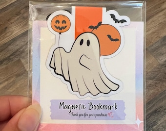Magnet Lesezeichen | Süßes Geisterporträt | Halloween Lesezeichen