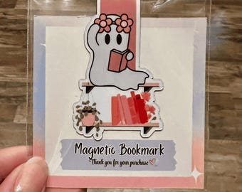 Magnet Lesezeichen | Niedlicher Geist Leseclip | Spaß Buch-Liebhaber-Geschenk | Einzigartiges Schreibwaren-Accessoire