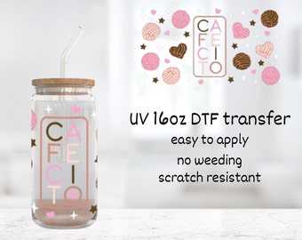 Kaffee || UV DTF || 16 Unzen || Tasse wickeln