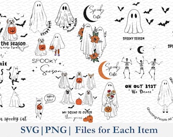Boho Geist Bündel || Süßer Geist || Hundegeist || Katzengeist || SVG || PNG