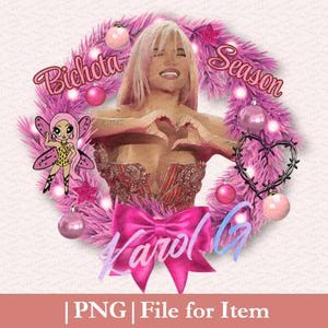Karol G || Holiday Wreath || Bichota Season|| PNG File