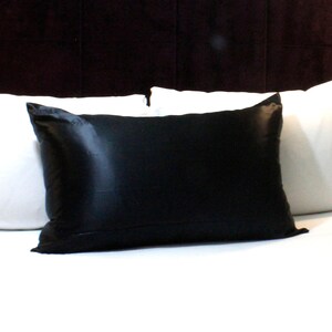 Pure Mulberry Silk Pillowcase | Best Silk Pillowcase | Black Silk Pillowcase with Hidden Zipper | Anti Ageing | Anti Frizz |22 Mommesilk|