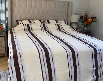 Handmade African Mudcloth King Size Duvet Cover Set: Bohemian Bedding