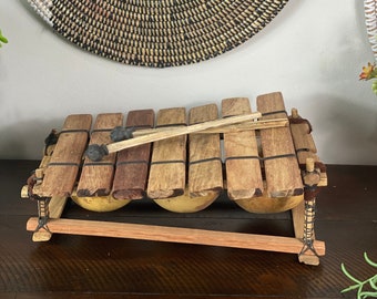 Handmade African Balafon | 7-Key Wood Gourd Percussion Instrument