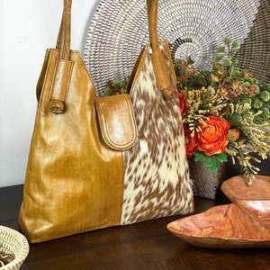 Bolso de mano de cuero africano hecho a mano, marrón, para hombro, para compras, de cuero vintage, para mujer, Chiwara