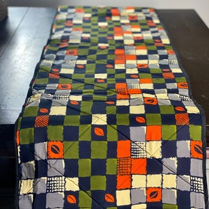 Sitan Green Ankara Table Runner| Table Linen| Quilted Table Runner | Handmade African Fabric Long Table Runner| Boho Style Housewarming Gift