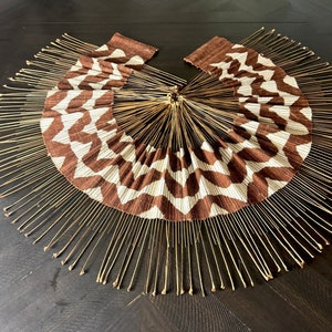 African Mudcloth Table Runner, Africa Home Wall Decor, Boho Wall Table Runner Brown Bogolan,   Ethnic Table Runner, Handmade Table Runner