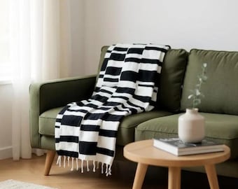 Écharpe africaine unisexe - Écharpe bogolan en tissu de boue, mode tribal bohème