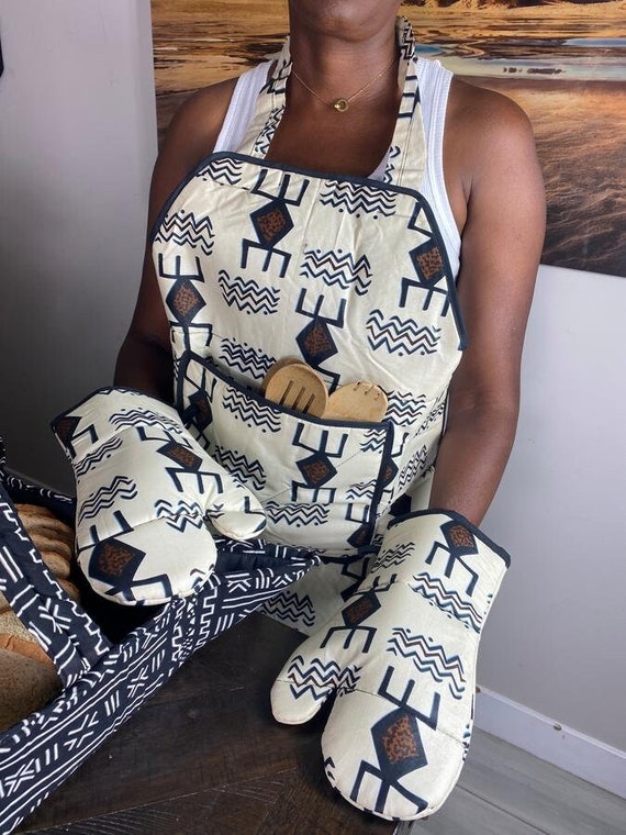 Ankara Wax Print Kitchen Apron: African Ethnic Linen Apron - Etsy