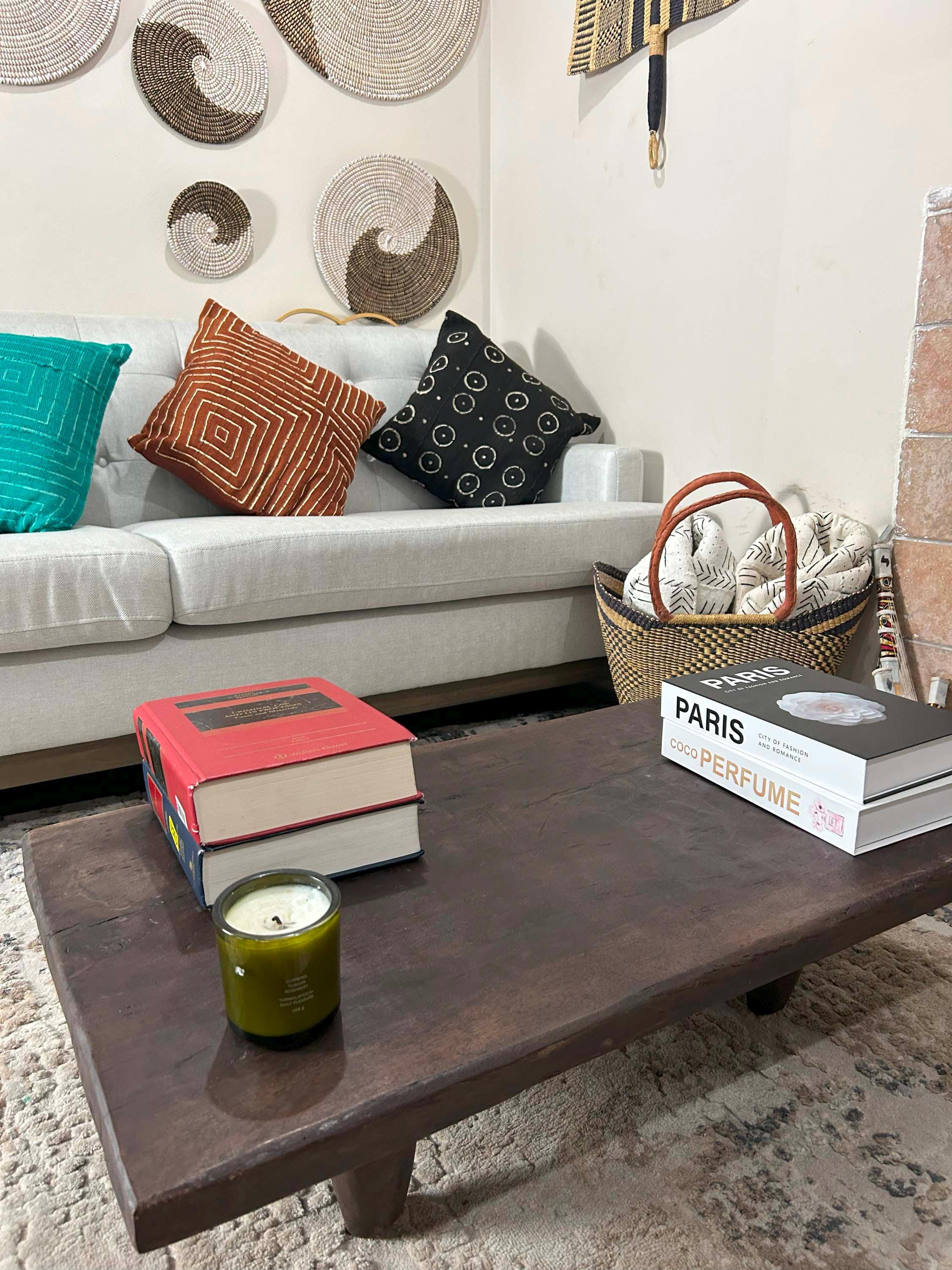 ヴィンテージ セヌフォ ベンチコーヒーテーブル：アフリカンウッド