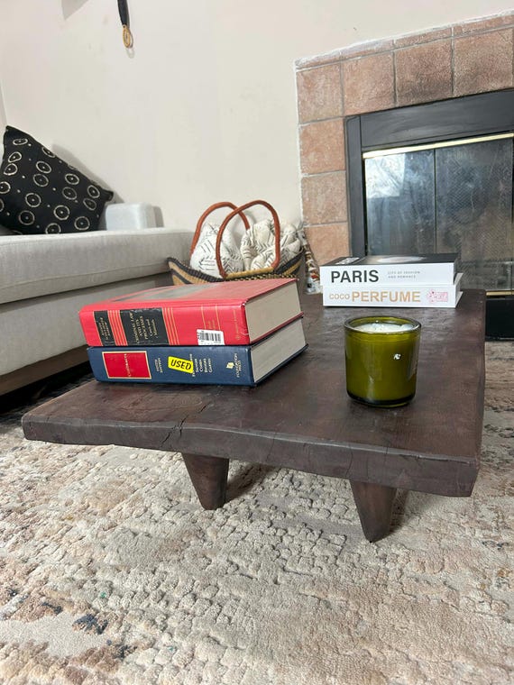 ヴィンテージ セヌフォ ベンチコーヒーテーブル：アフリカンウッド
