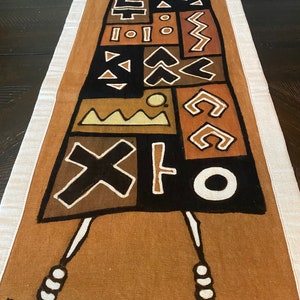 African Mudcloth Table Runner, Africa Home Wall Decor, Boho Wall Table Runner Bogolan, African Ethnic Table Runner, Handmade Table Runner