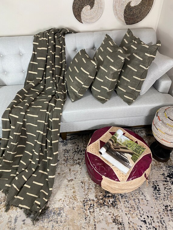 Mudcloth throw blanket sale