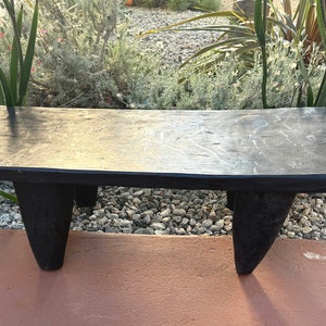 37” Senufo Bench Coffee Table, African Vintage Senufo Authentic Bench, Boho Farmhouse Table, Rustic Wooden Coffee Table, Bench Naga Table -B