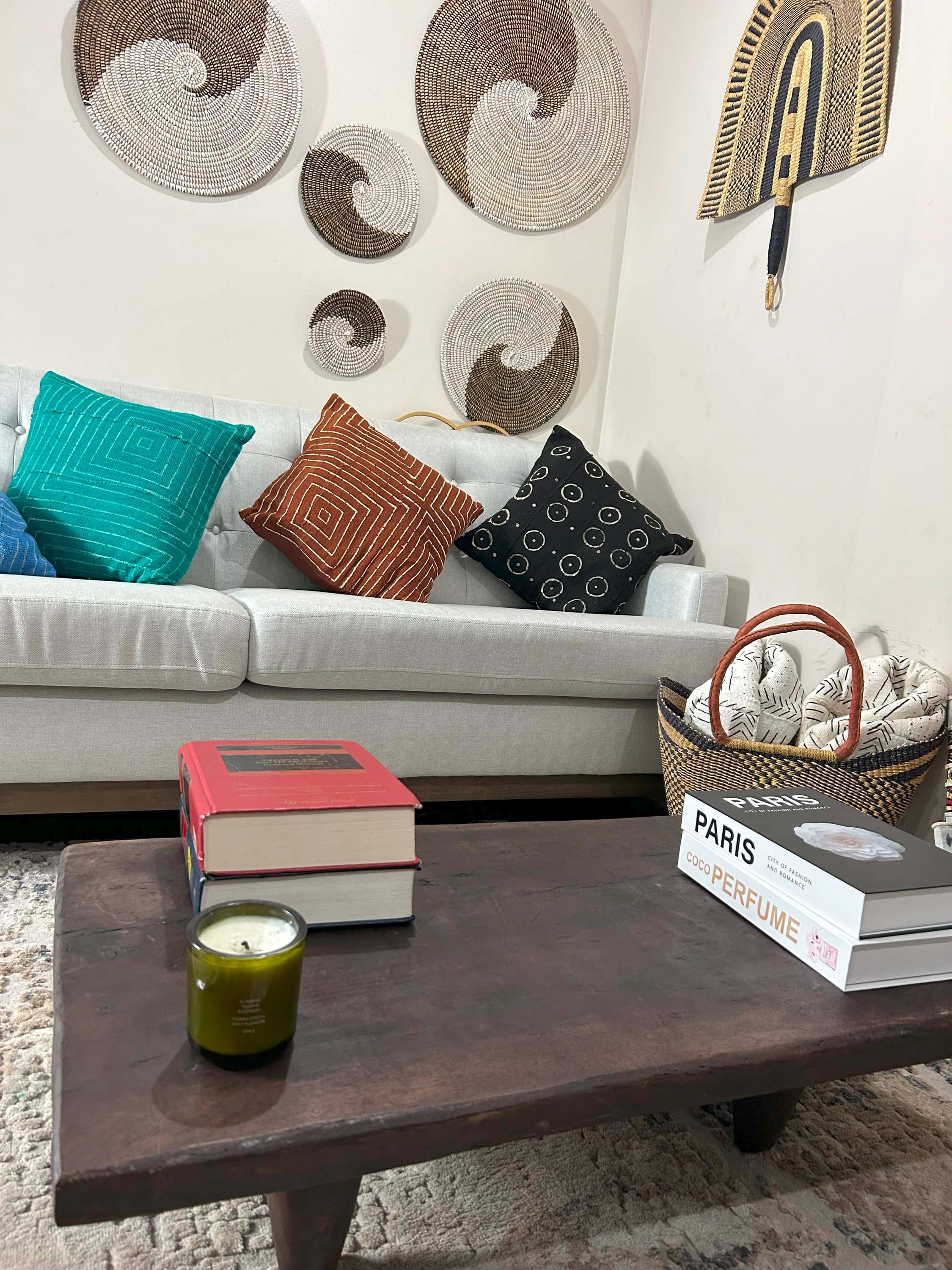 ヴィンテージ セヌフォ ベンチコーヒーテーブル：アフリカンウッド