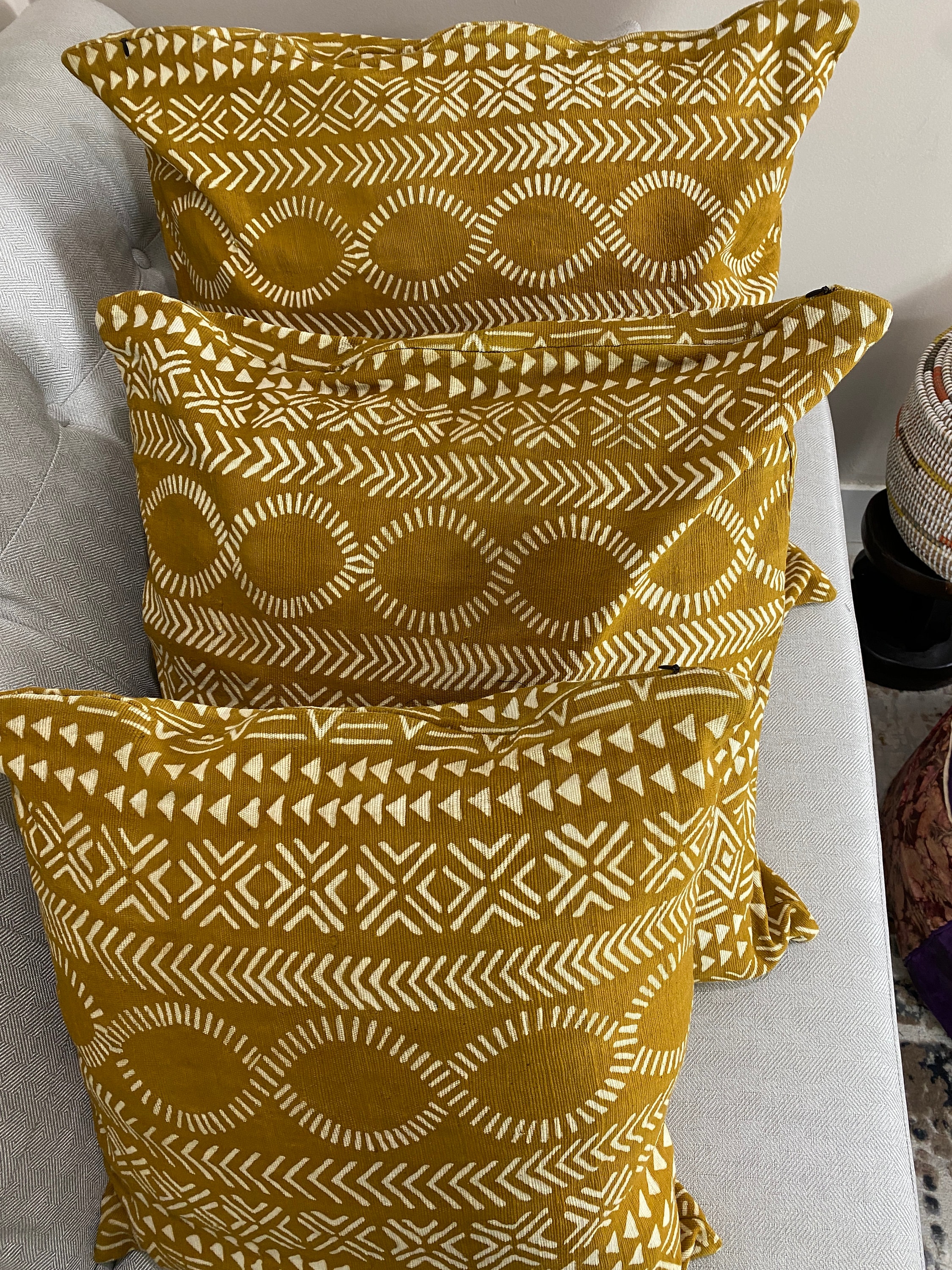 African Mudcloth Blanket Pillowcase Traditional Textile Mud