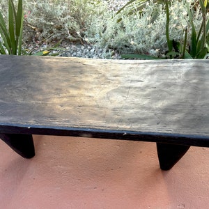 40” Senufo Bench Coffee Table, African Vintage Senufo Authentic Bench, Boho Farmhouse Table, Rustic Wooden Coffee Table,  Bench Naga Table-G