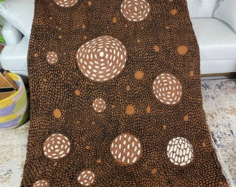 Handmade Mudcloth Blanket Throw: Boho African Decor