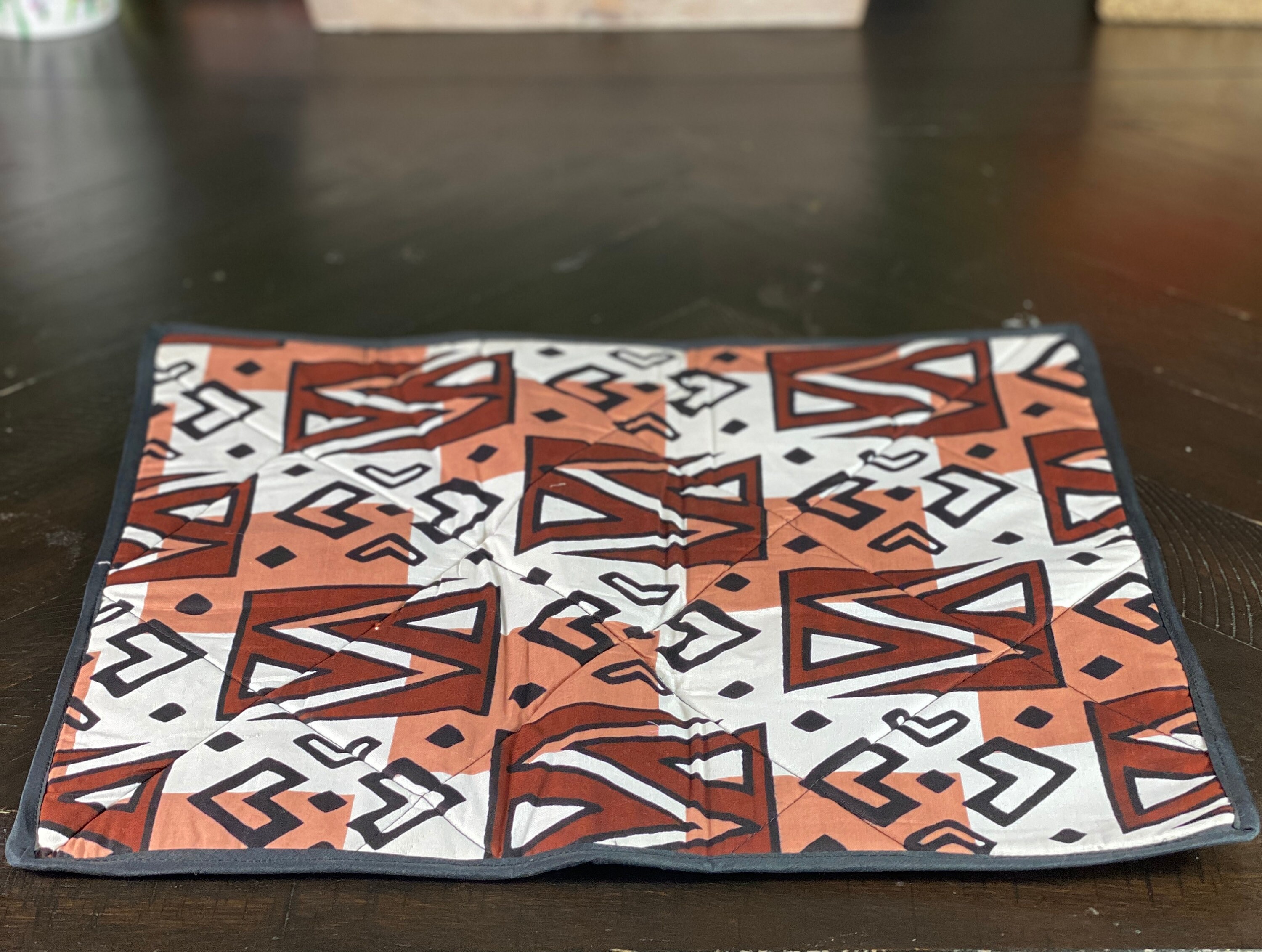 Mudcloth Ankara Placemat Table Linen Padded Placemat Handmade Placemat