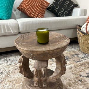 Dogon Senufo Stool Hand-carved Wooden Bench Side Stool| Wood Stool| African Senufo Tribal Art| African End Table| Side Stool| African Bench
