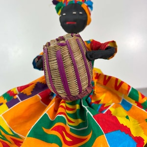 Cultural African Doll – Handmade with Traditional Fabrics
