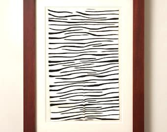 Hand-Painted Bogolan Mudcloth – African Textile Wall Art, Unframed